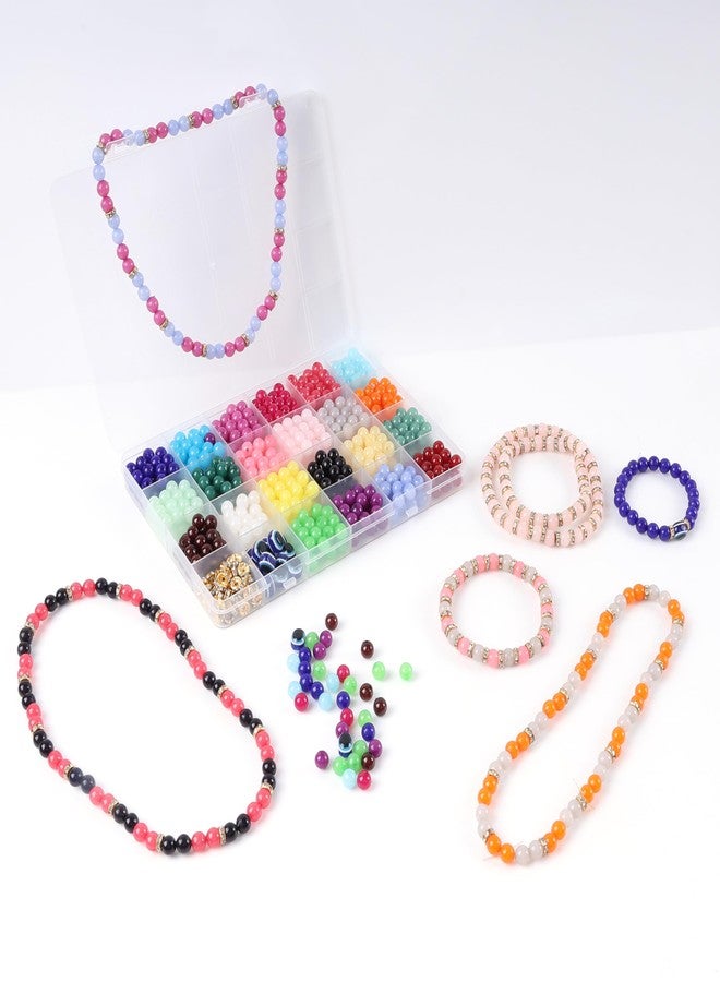 Ambitieux Beads Children Jewelry Making Craft Bracelet Kits set for Kids - DIY 2 pcs of 24 Compartment Box, 1200+ Colorful plastic Beads, Ear Hangings, Lobster Locks & Rings , 8 Pcs of Charms With Accessories - Birthday Gift for Girls 4 5 6 7 Years - Image 3